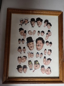 Frank Sasso Laurel and Hardy Signed Print