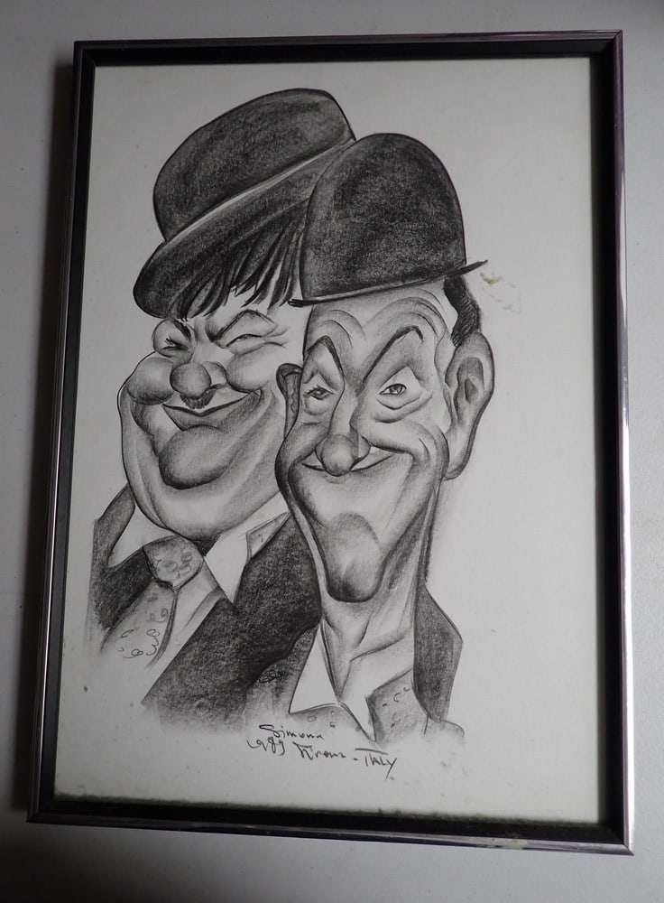 Laurel and Hardy Etching by Italian Artist (1 of 4)