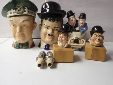 Laurel and Hardy Liquor Decanters & Bottle Stoppers and Dispensers.