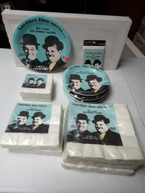 Laurel and Hardy Plates and Napkins