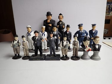 3 Sets of Dave Grossman Laurel & Hardy Figures,