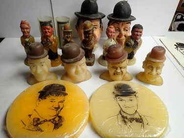 8 Pair of Laurel and Hardy Candles
