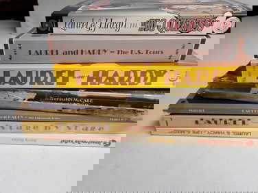 7 Author Signed Laurel and Hardy Paperback Books