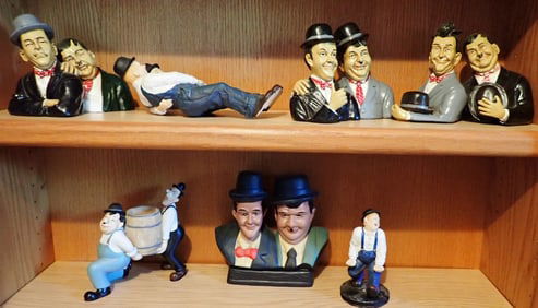 Laurel and Hardy Ceramic Figures - Busts and Others