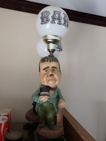 Laurel and Hardy Bar Lamps and Barware