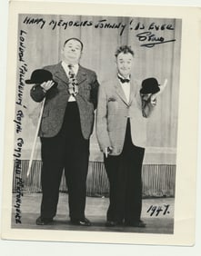 1947 Laurel and Hardy Stan Laurel Signed Photo