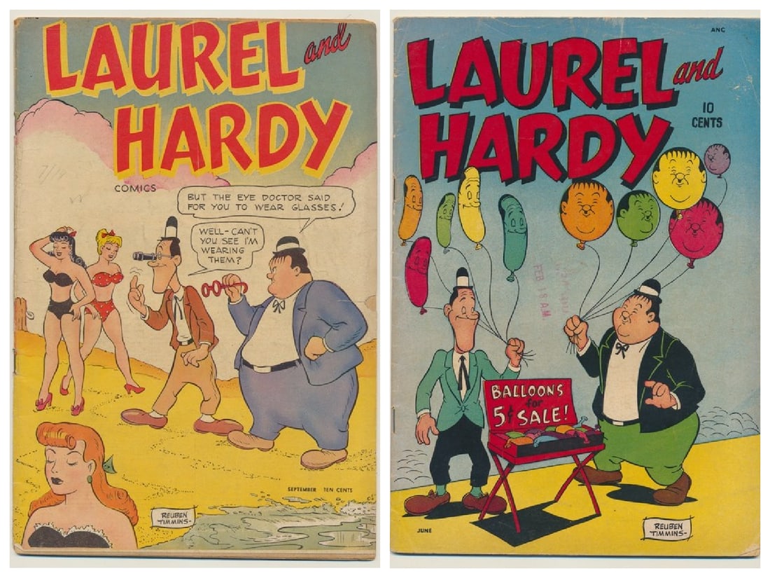 1949 Laurel and Hardy Comic Books No. 2 and No. 3 (1 of 5)