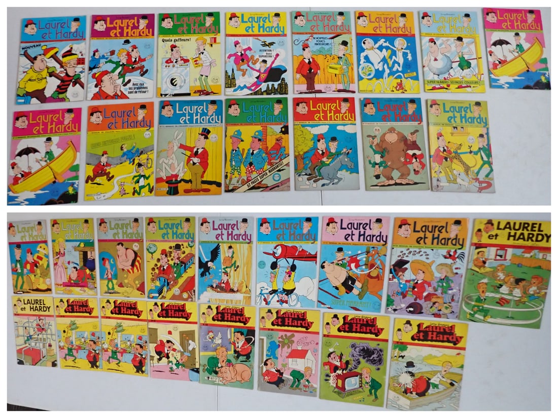 (33) 70's & 80's Laurel and Hardy Larry Harmons Laurel et Hardy Comic Books (1 of 18)