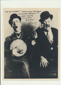 Stan Laurel Signed Photo of Vic & Gladys - See lot 257 for letter to them also
