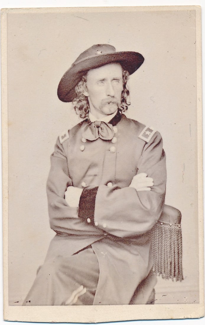 General George Custer Brady CDV Arms folded (1 of 2)
