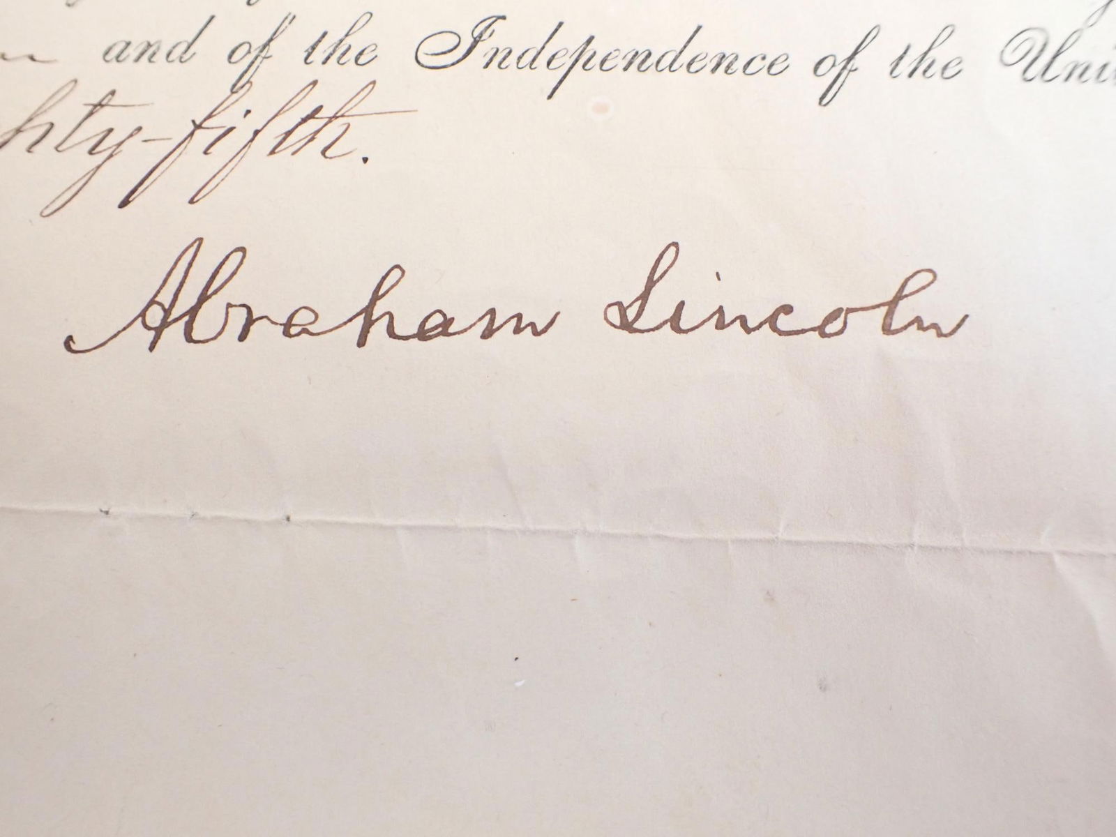 1861 Abraham Lincoln & Seward signed document (1 of 12)