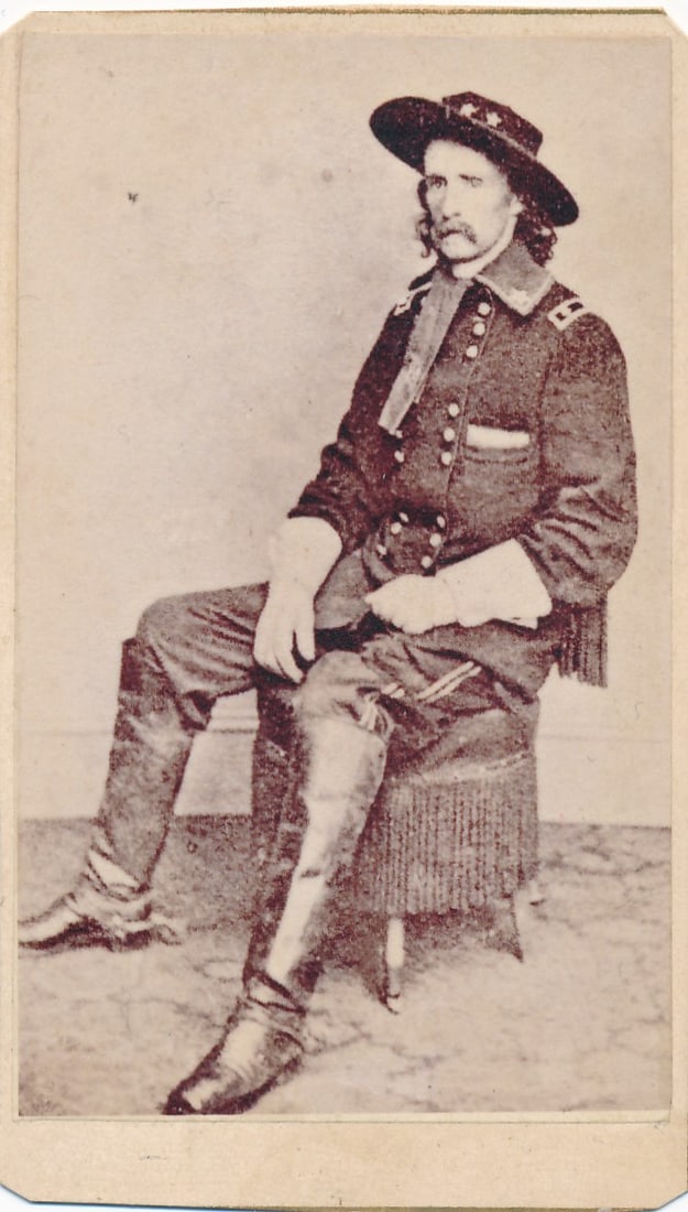 General George Custer Brady CDV Seated (1 of 2)