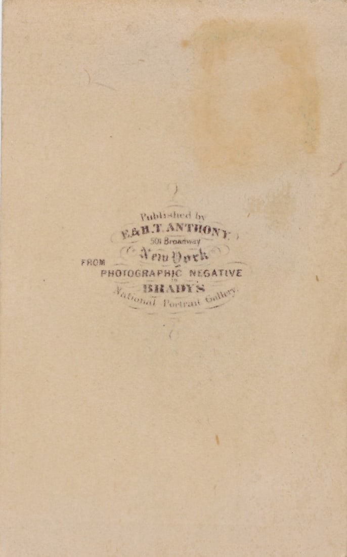 General George Custer Brady CDV Seated by Table - 2