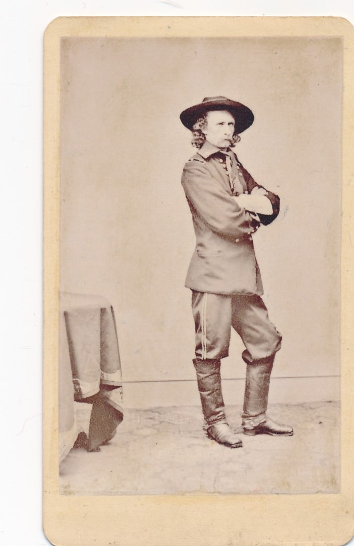 General Custer Brady CDV Standing, Arms folded (1 of 2)