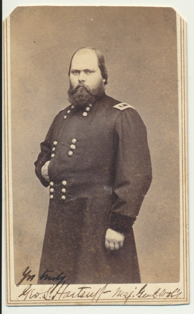 Major General George Hartsuff signed CDV (1 of 2)