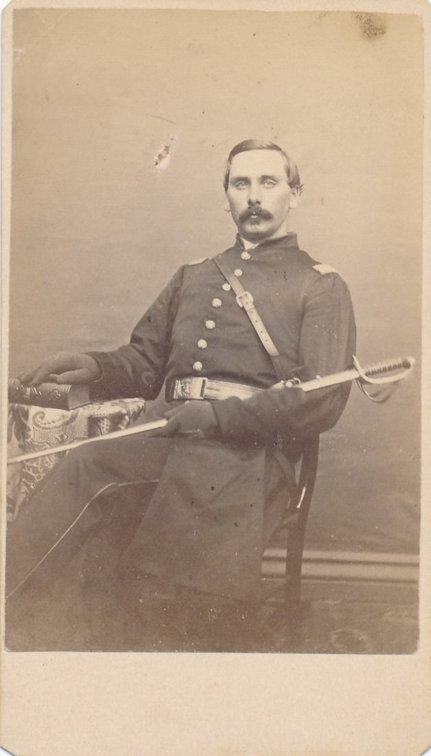 Captain George W. Brown MA 15th Inf. signed CDV (1 of 3)