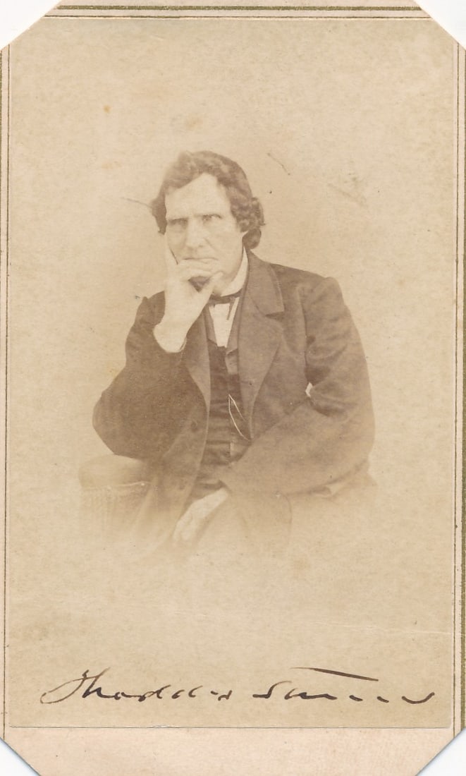 Thaddeus Stevens Alex Gardner signature CDV (1 of 2)