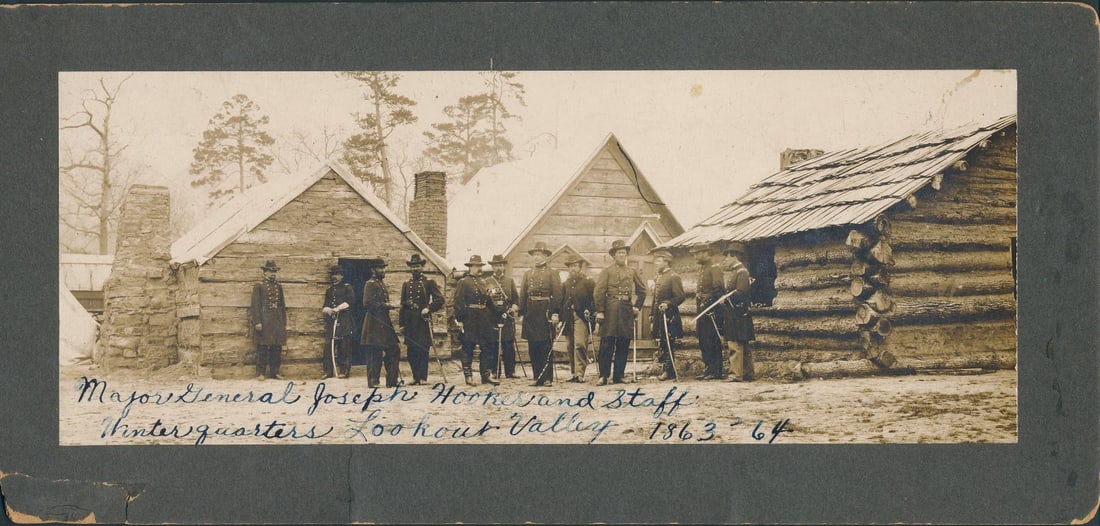 Major Gen Joseph Hooker, Staff, Lookout Mountain (1 of 2)