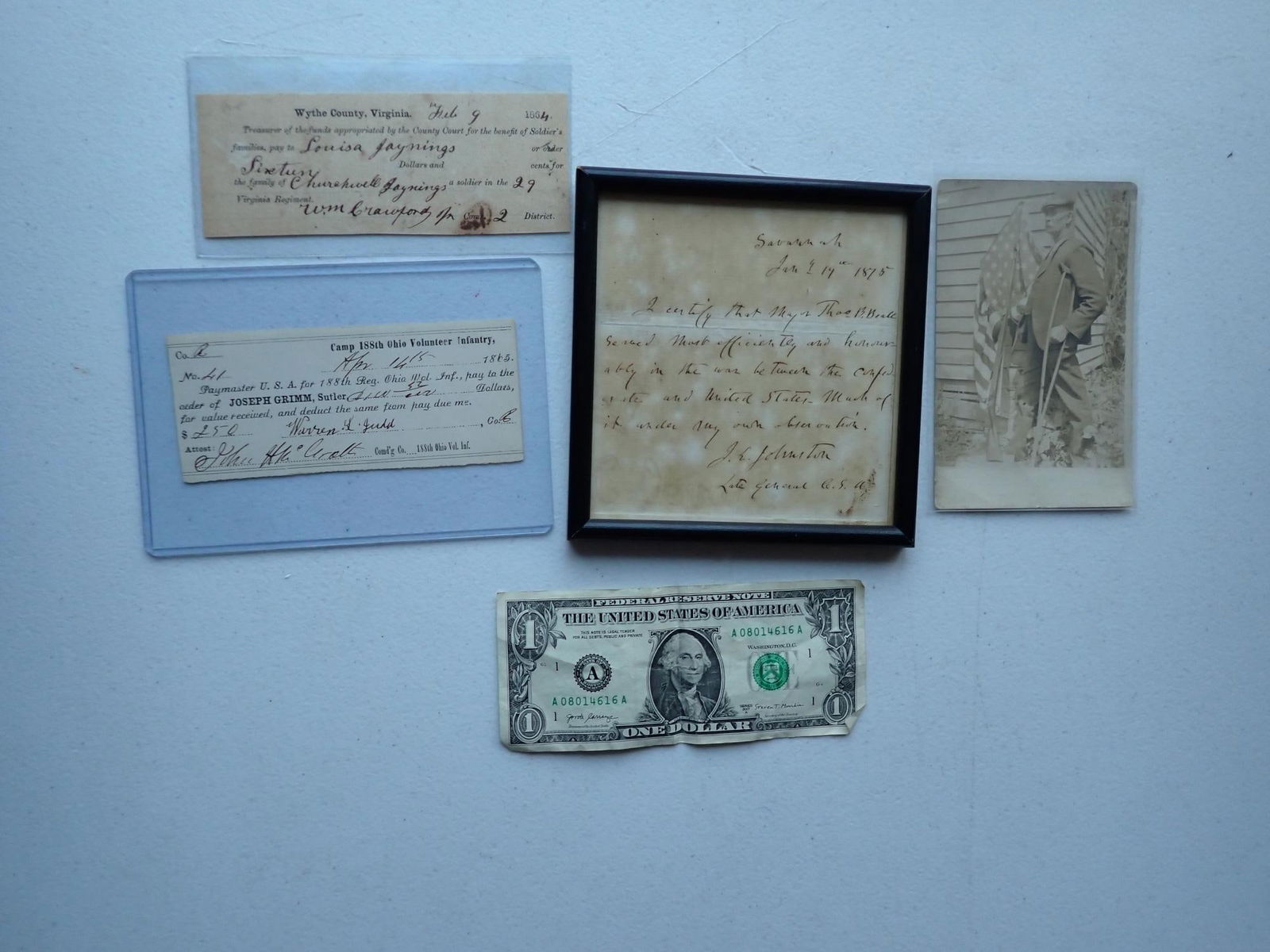 Benjamin Ford RPPC, CSA pay slip, etc. - 2