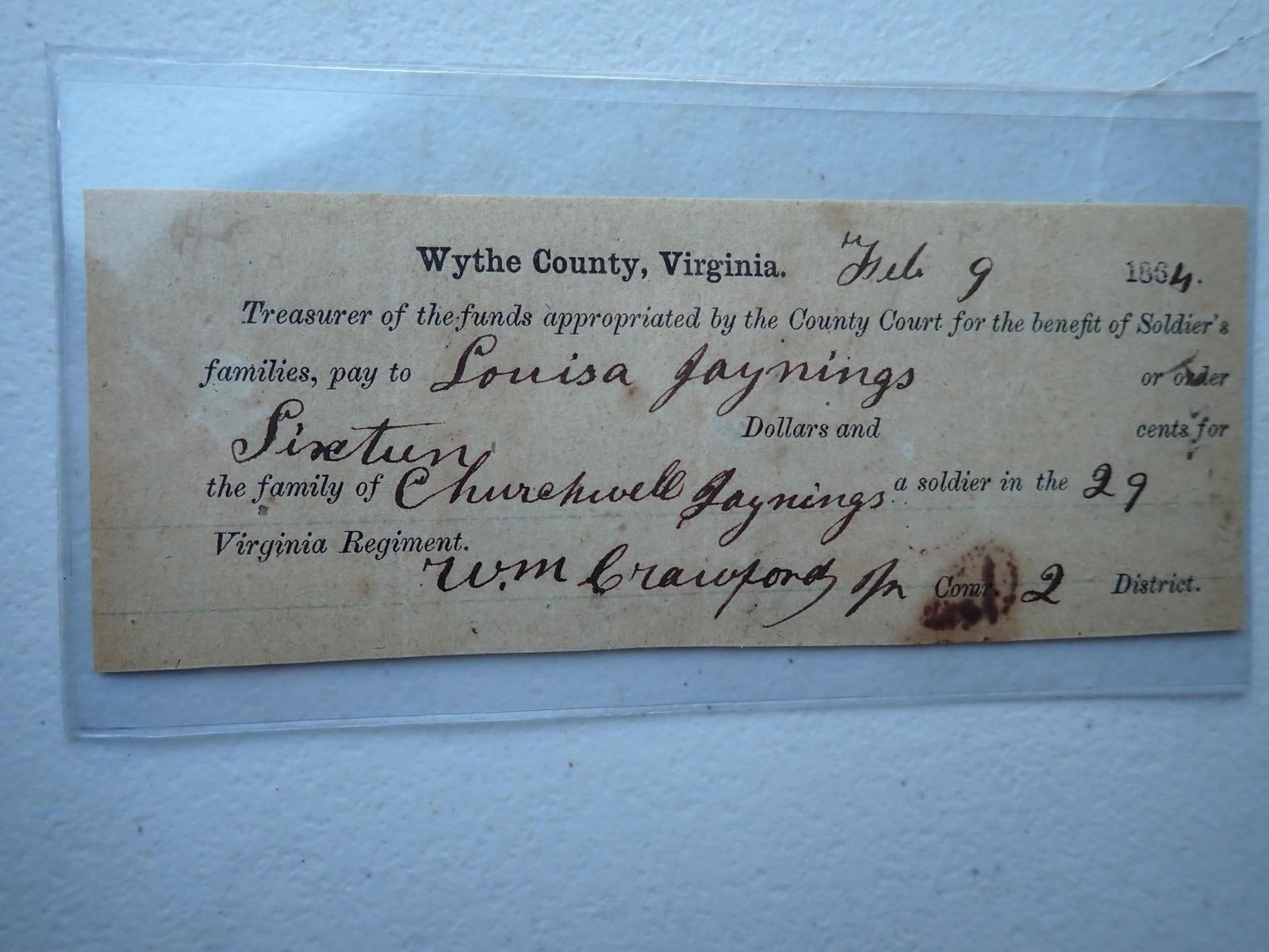 Benjamin Ford RPPC, CSA pay slip, etc. - 3