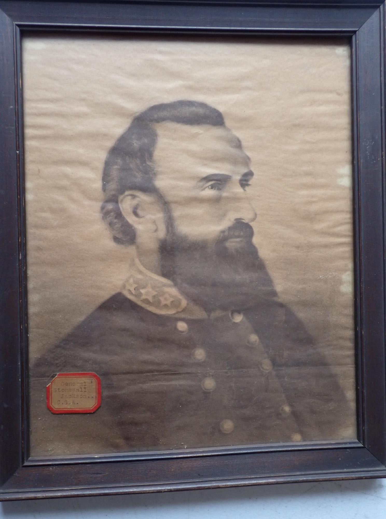 Frame picture of General Stonewall Jackson, C.S.A (1 of 6)