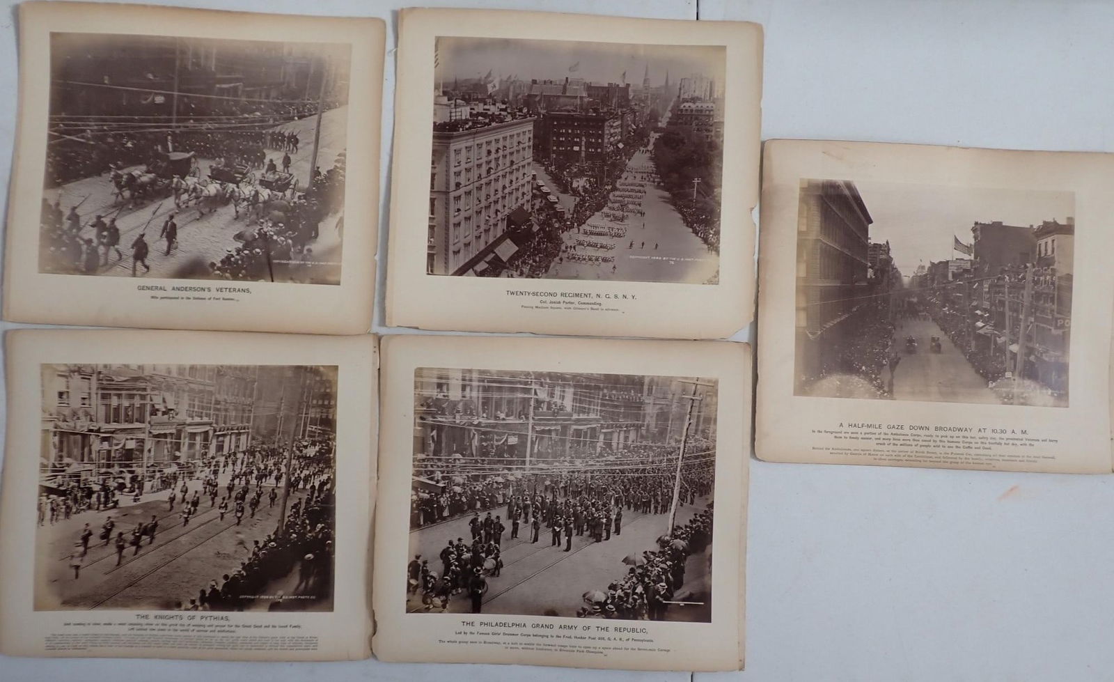 Double sided albumen photos from Grant's funeral (1 of 12)