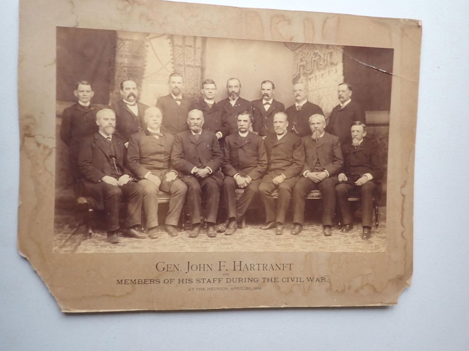Gen. John F. Hartranft & Staff 1888 Reunion Photo (1 of 7)