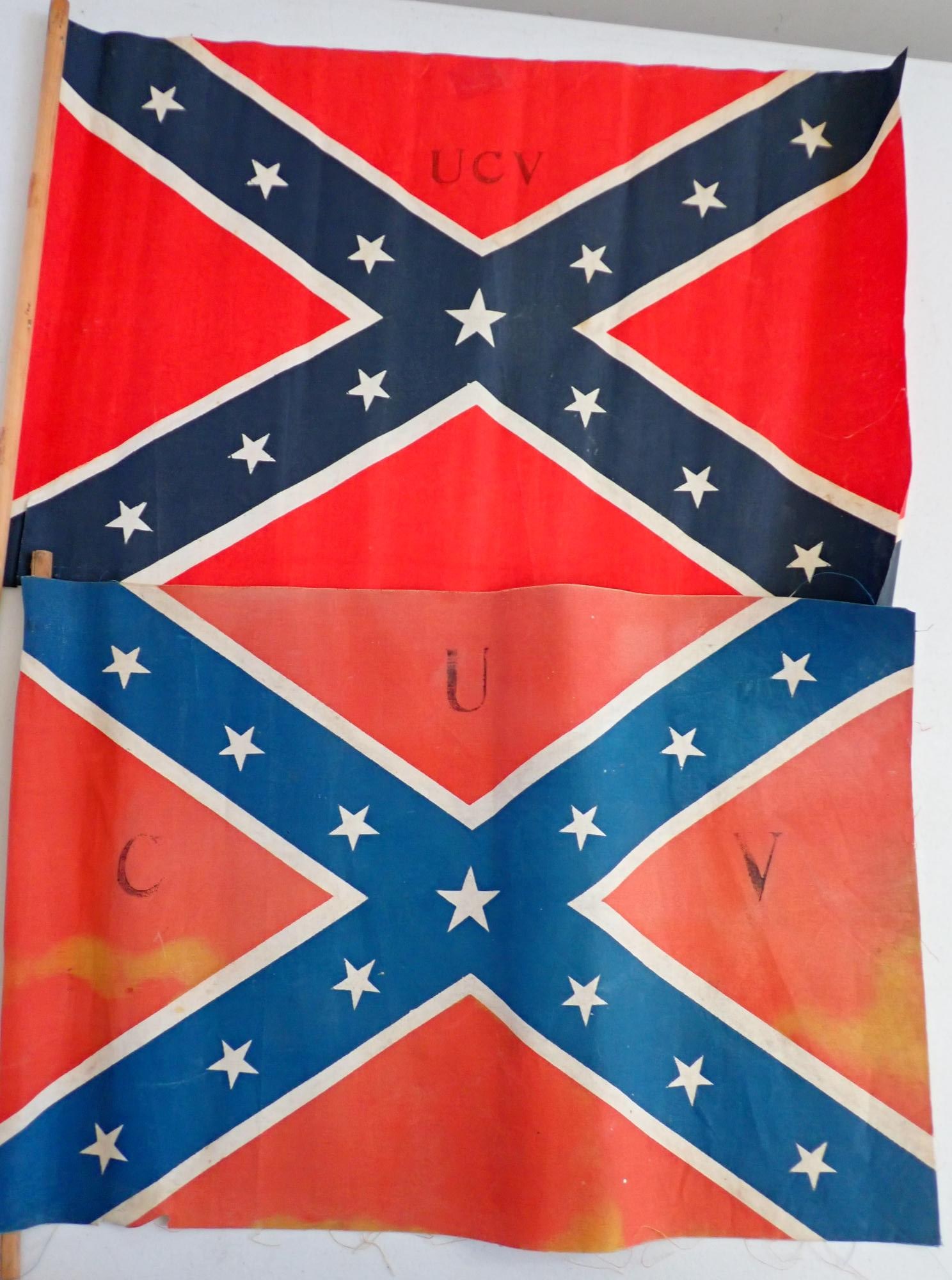 2 United Confederate Veteran Flags (1 of 12)
