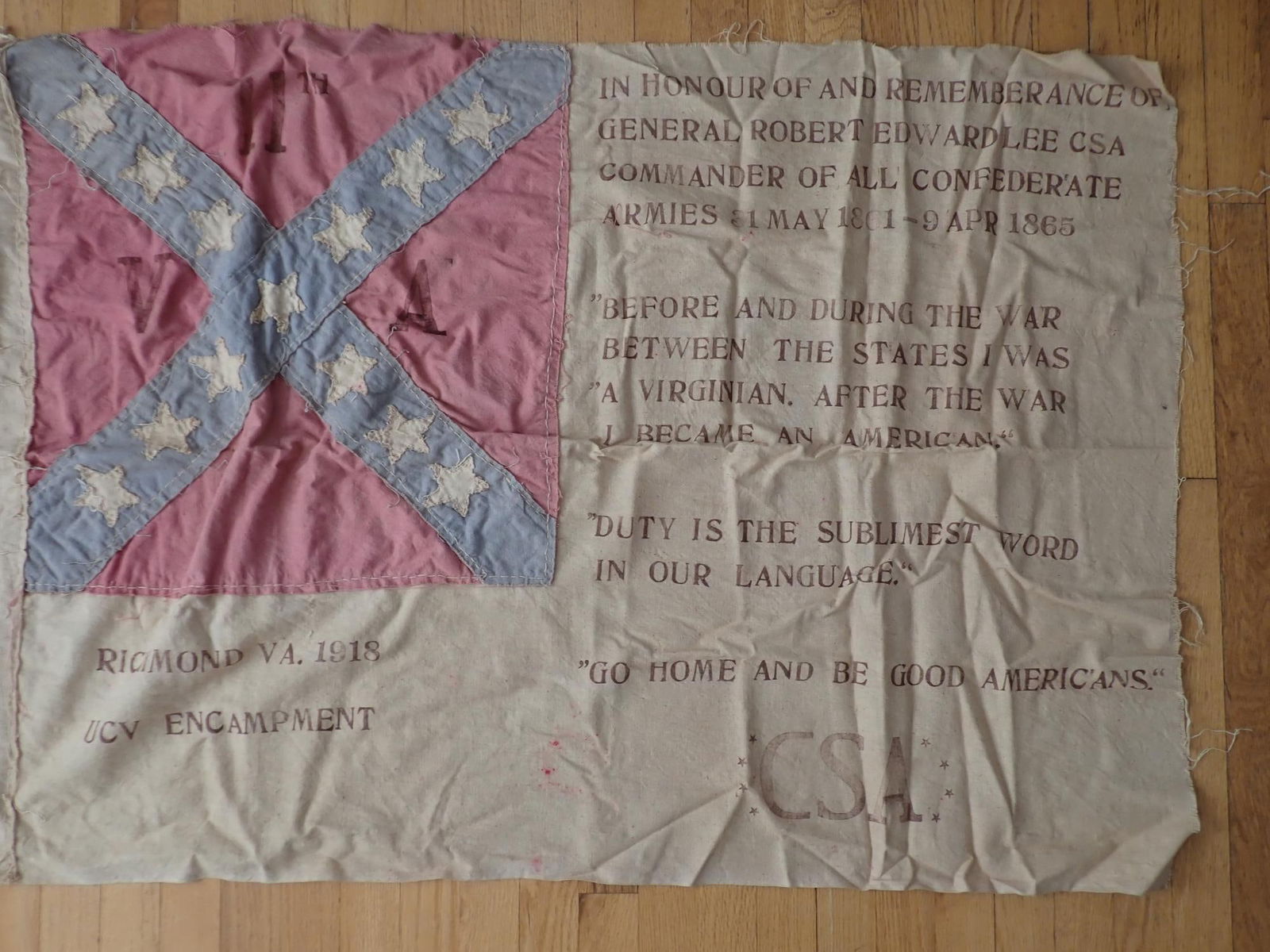 1918 11th VA Richmond UCV Reunion Flag (1 of 12)