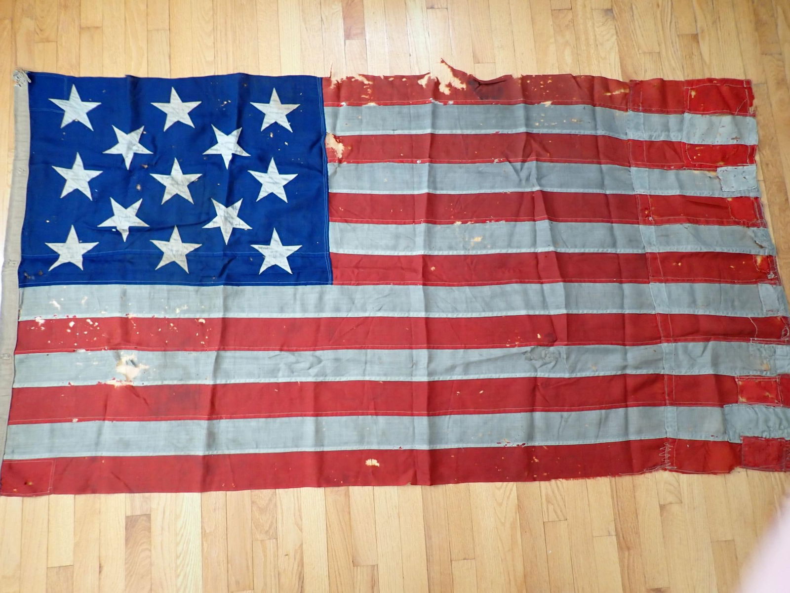 1908 13 star US Navy Flag, New York Navy Yard (1 of 11)