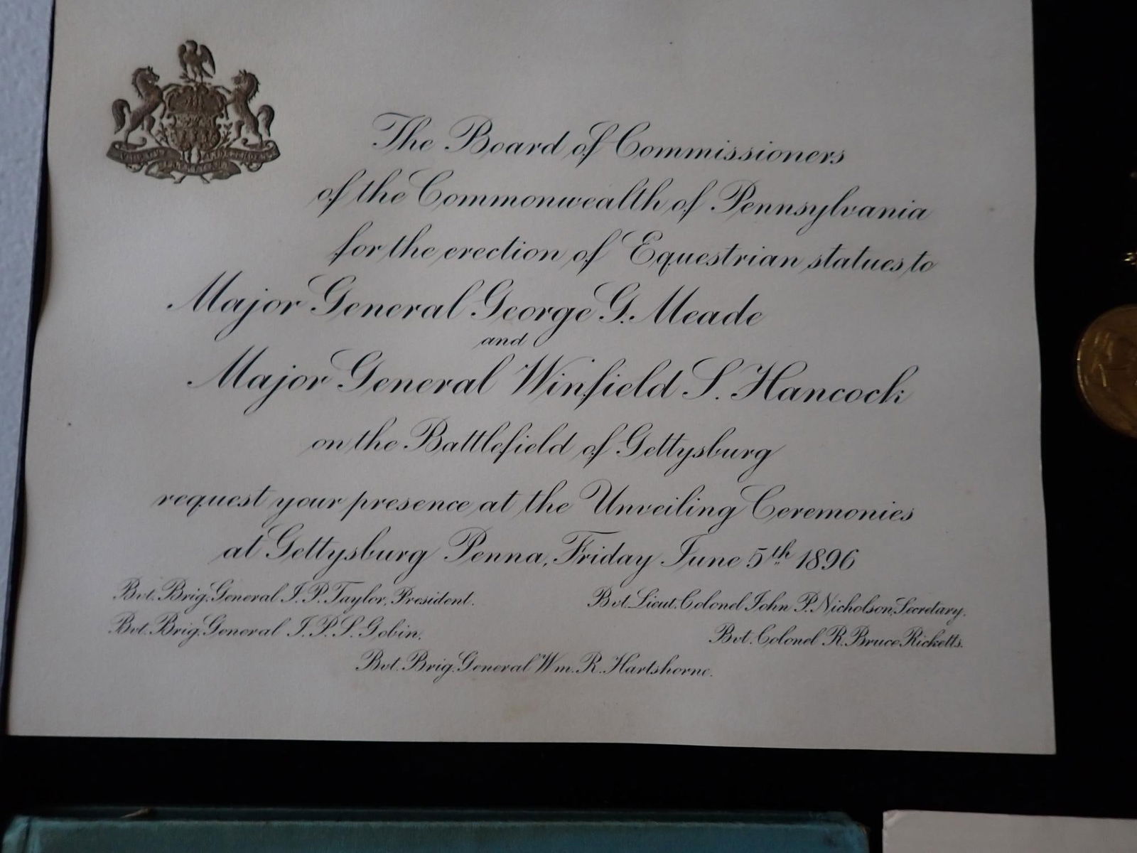 Gettysburg monument dedication memorabilia - 11