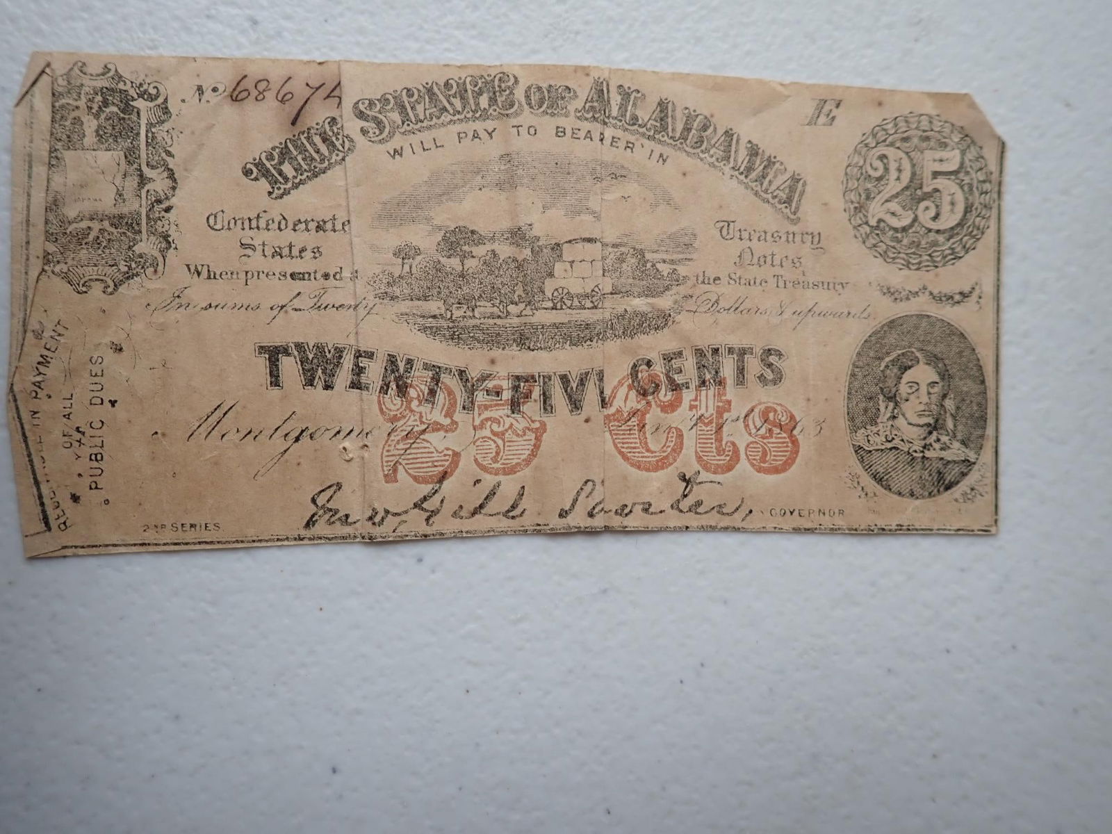 Confederate Fractional Currency Notes - 10