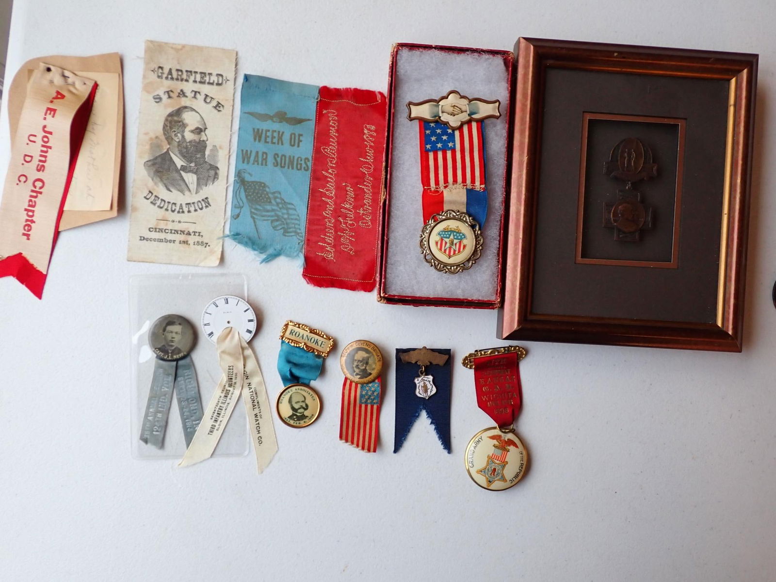 50th Gettysburg Medal, Garfield Statue ribbon, etc. (1 of 12)