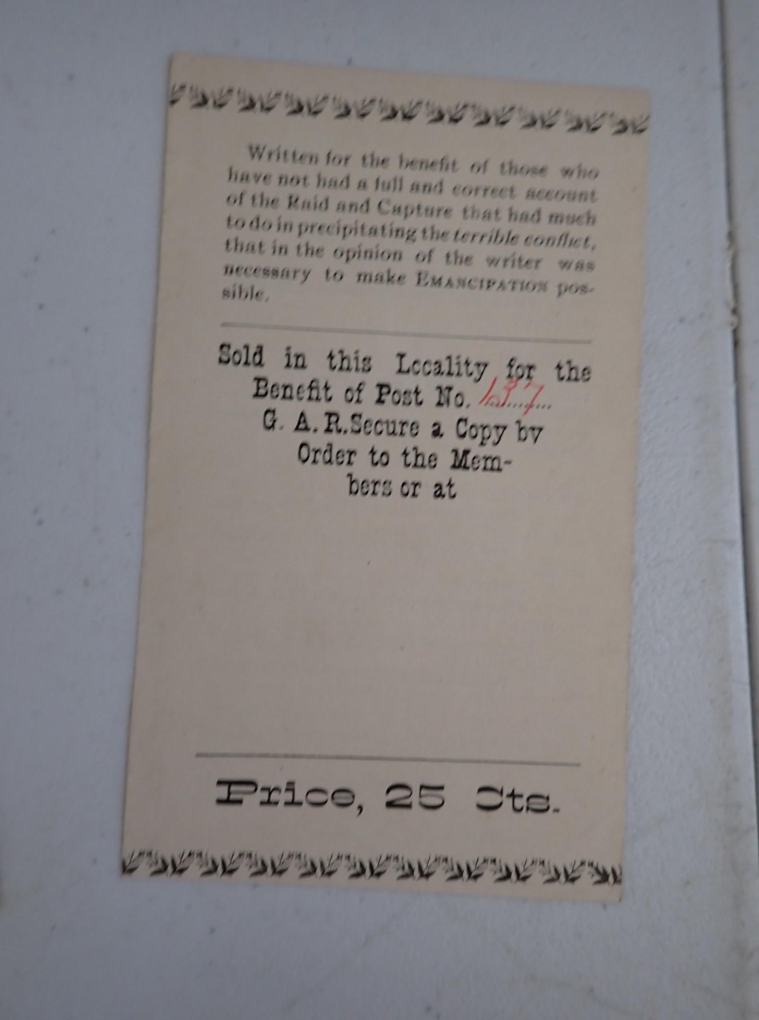 John Brown Association Souvenir Ephemera - 10