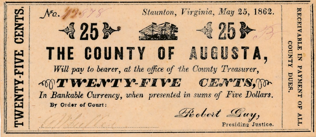 Shenandoah Valley related Broadsides, Tickets, etc. (1 of 16)