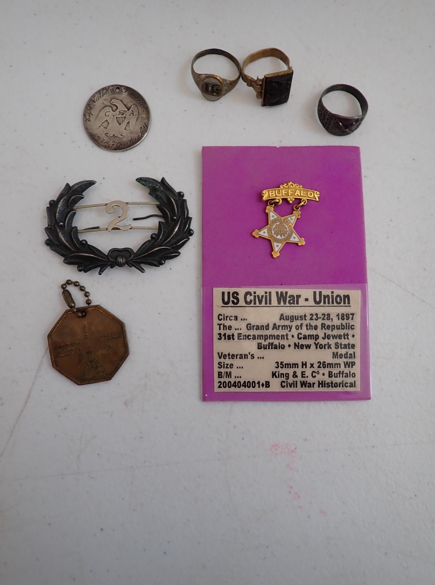 Captain Nathan Boone 12th Kentucky Token, etc. (1 of 11)