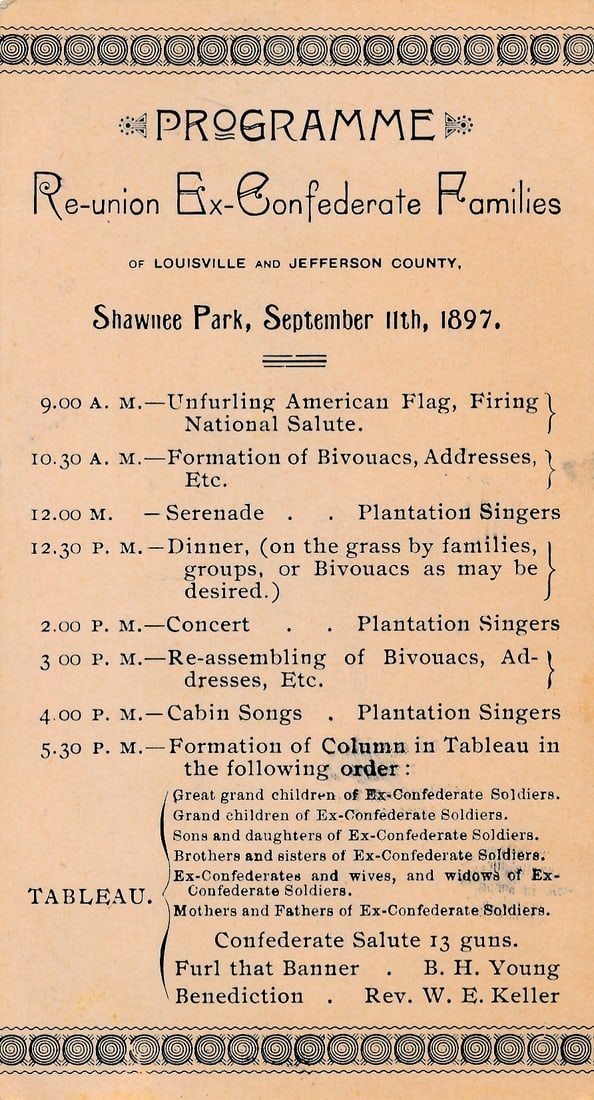 Ex-Confederate Families Programme/card, etc. - 4