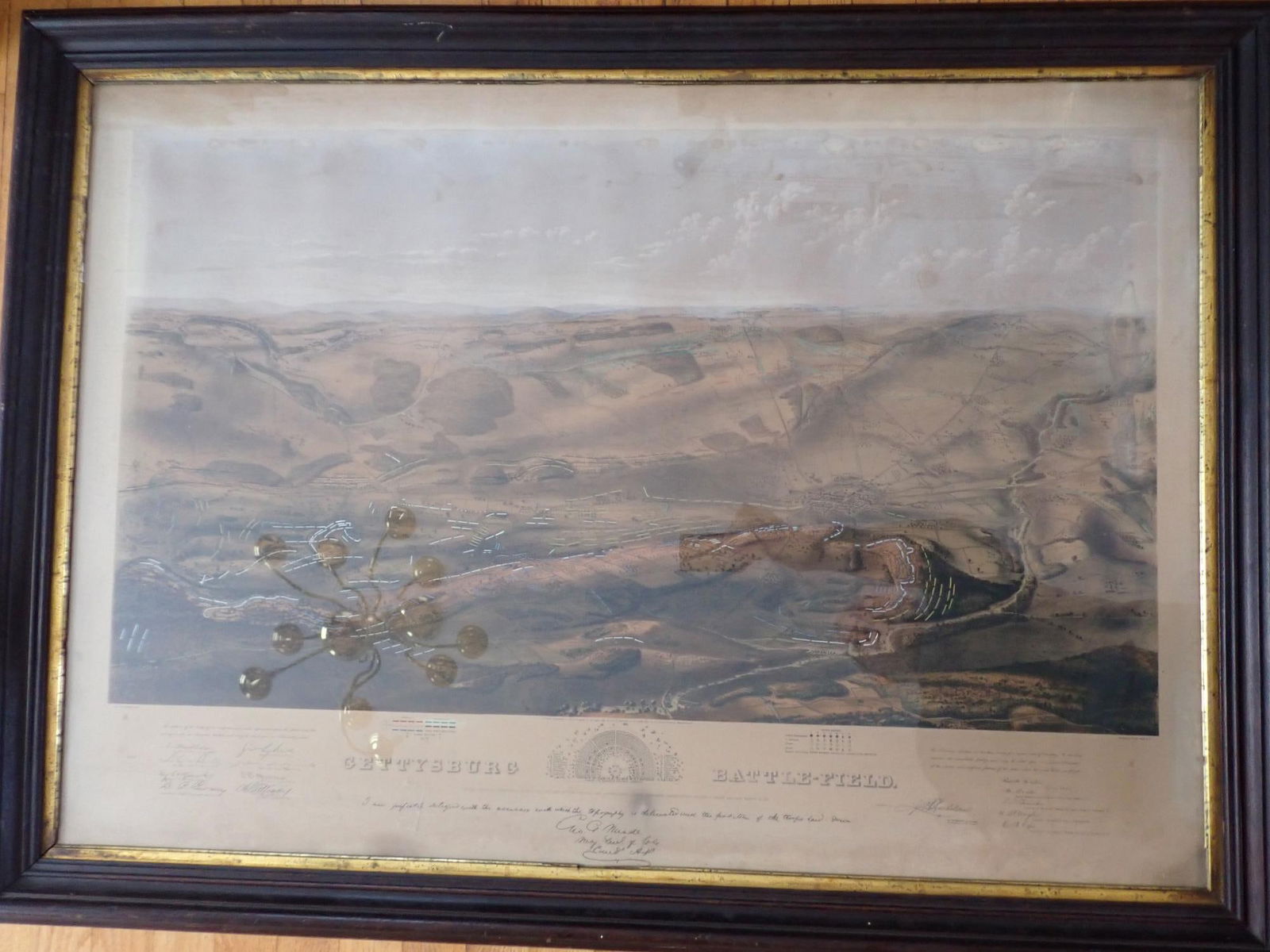 Gettysburg Battlefield Bachelder Lithograph 1863 (1 of 16)
