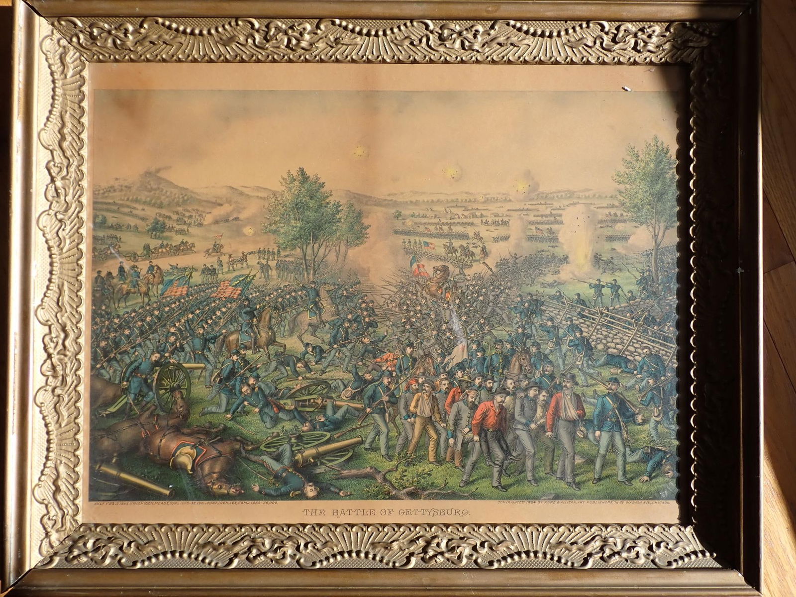"The Battle of Gettysburg" 1884 Kurz & Allison (1 of 12)