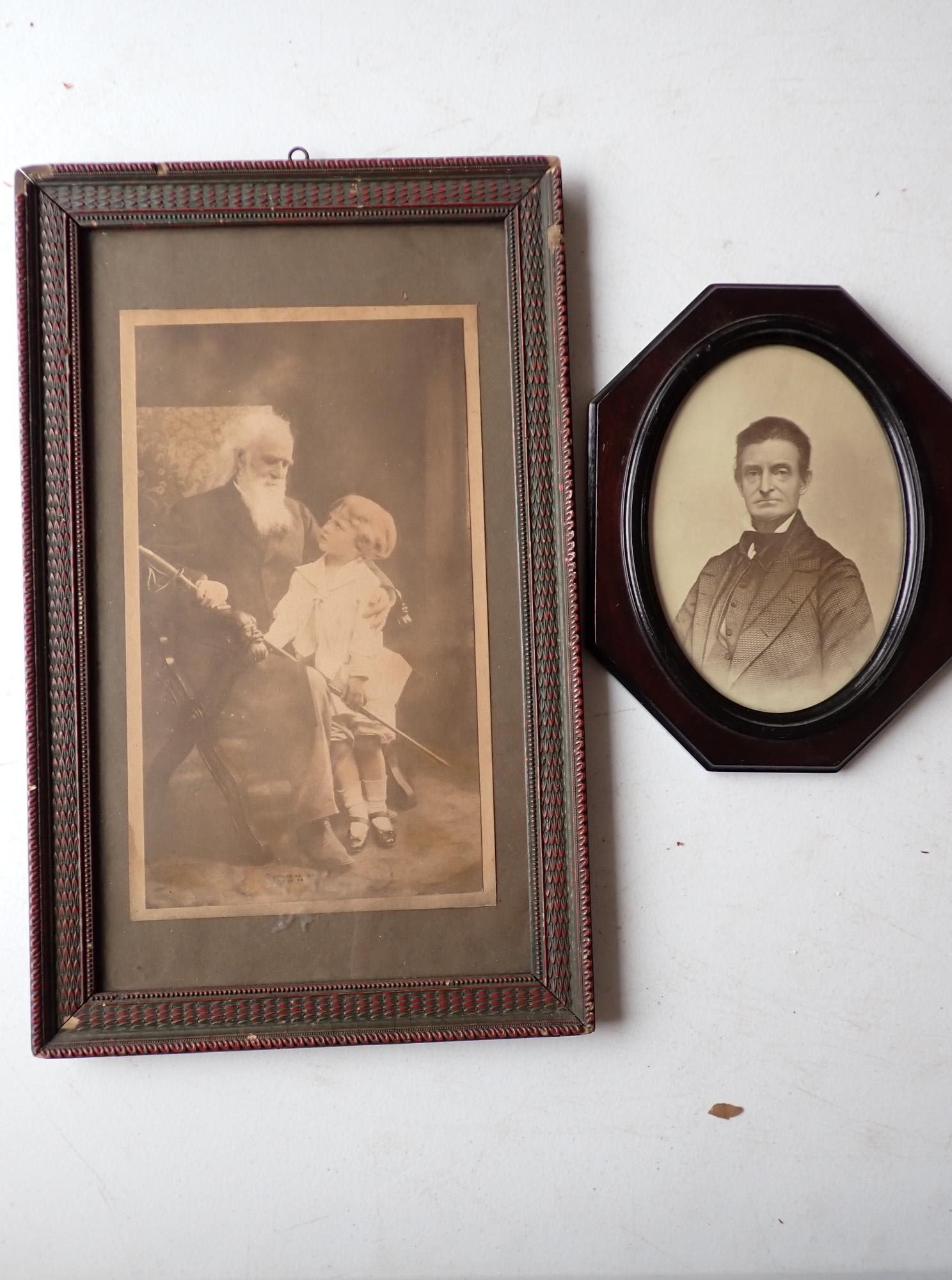 John Brown engraving and print of Civil War Veteran and Child (1 of 9)