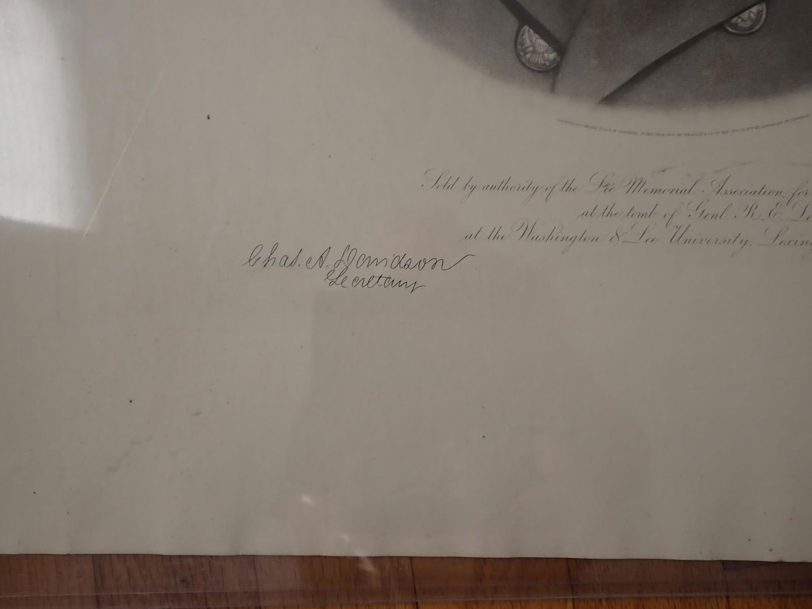 Robert E. Lee Engraved Portrait for Memorial - 4