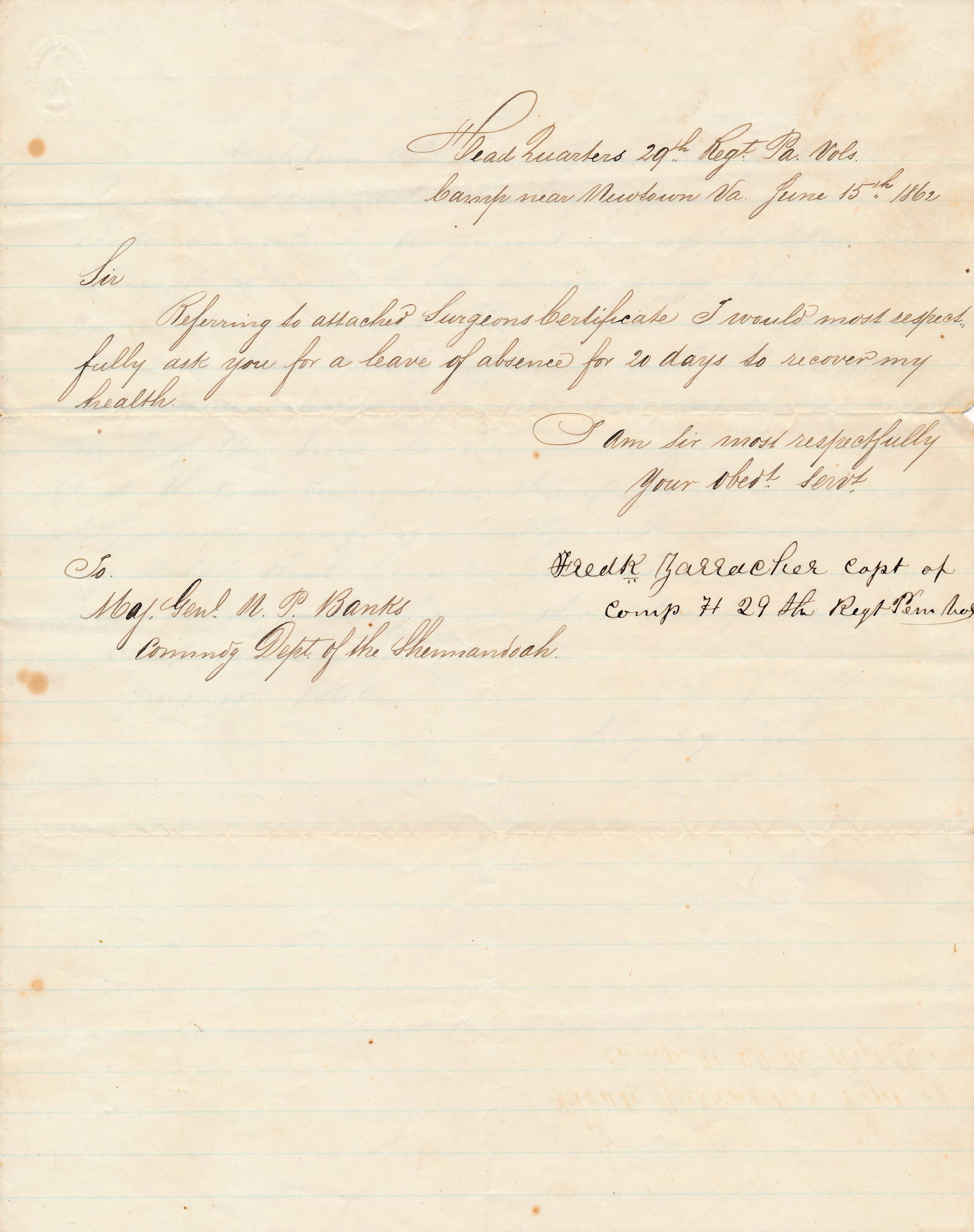 Rheumatism & Hemorrhoids Request for Absence (1 of 3)