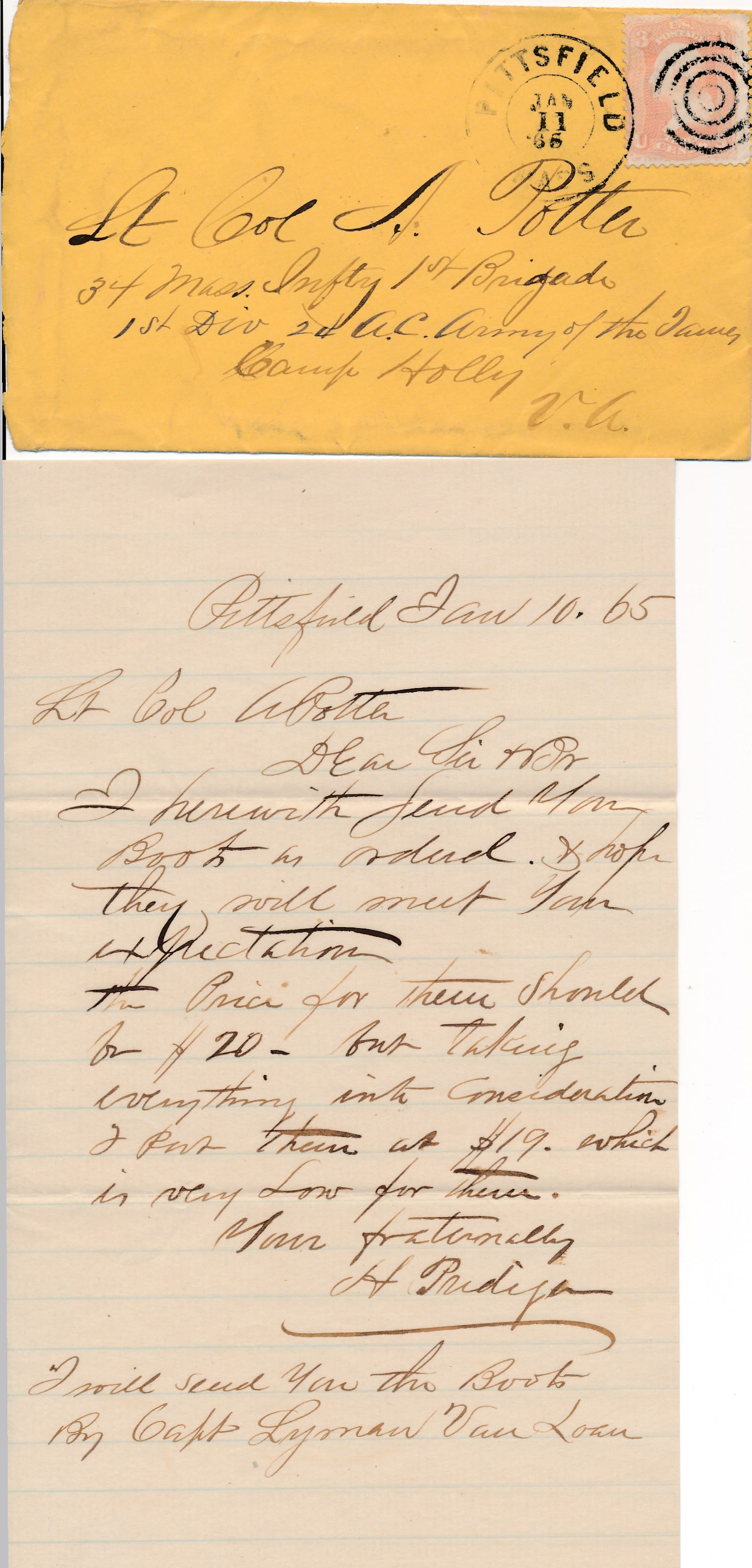 Massachusetts 34th Regiment Ephemera - 15