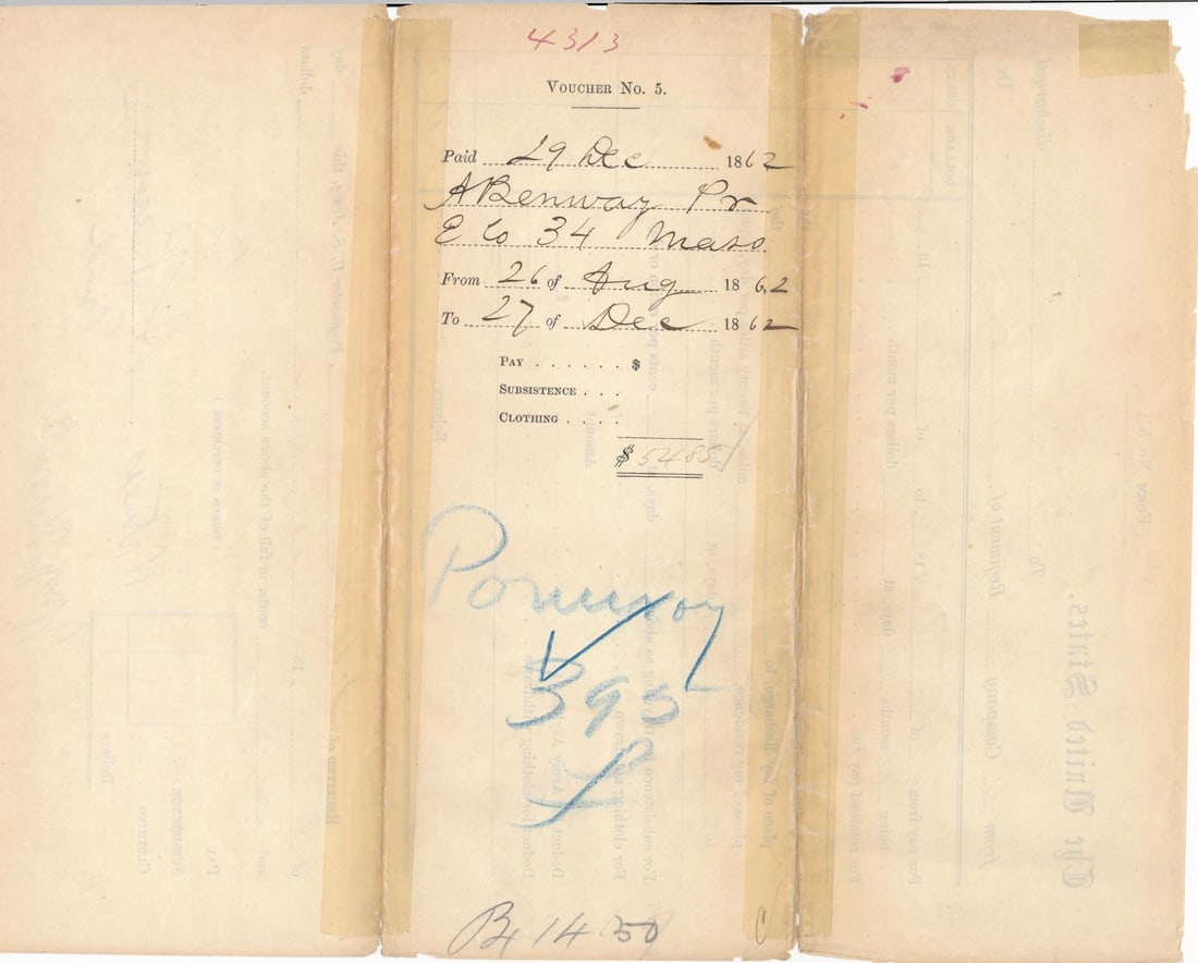 Massachusetts 34th Regiment Ephemera - 17