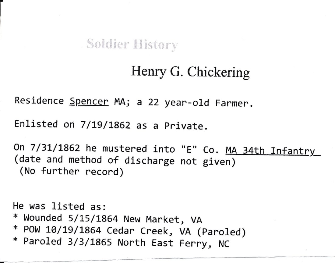 Massachusetts 34th Regiment Ephemera - 4