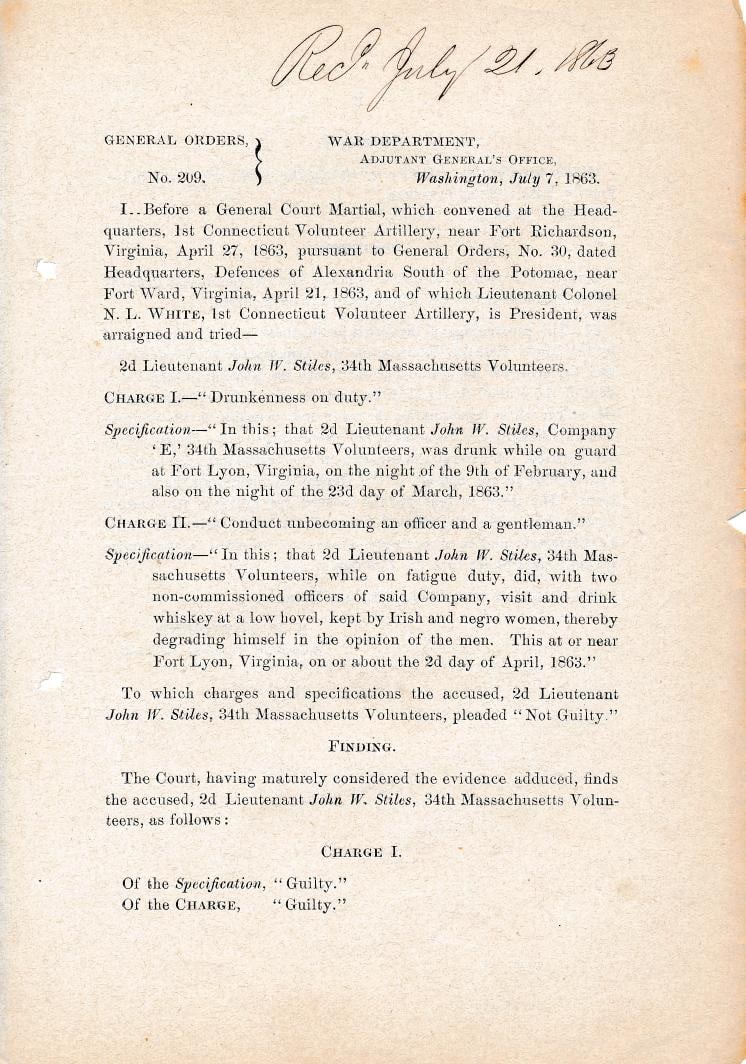 Massachusetts 34th Regiment Ephemera - 6