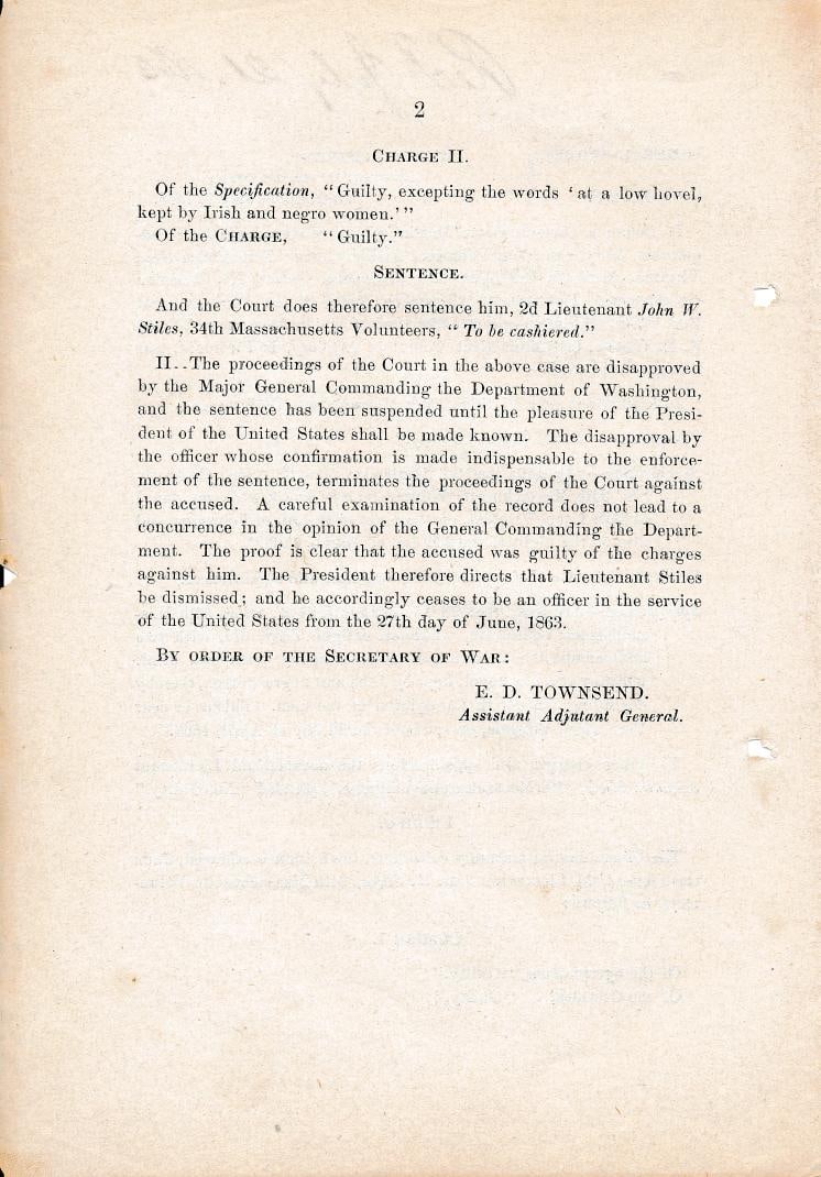 Massachusetts 34th Regiment Ephemera - 7