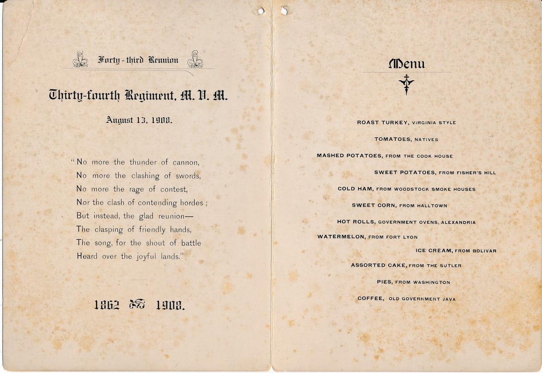 Massachusetts 34th Regiment Ephemera - 9