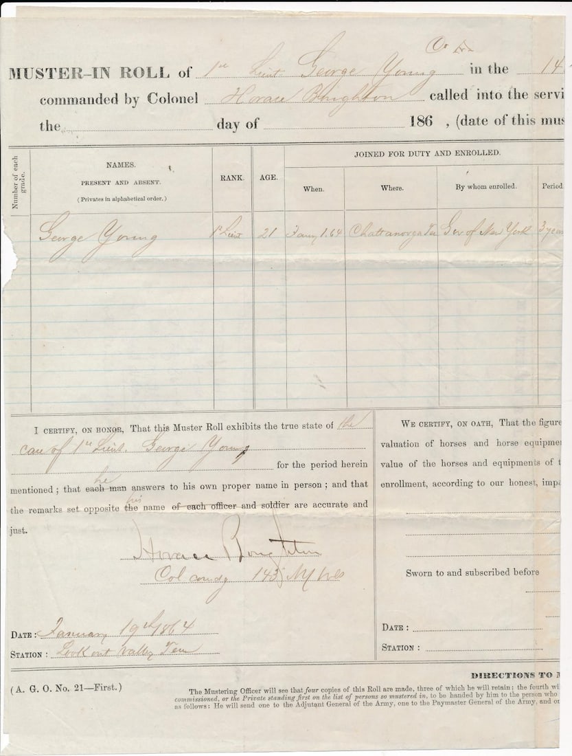 Confederate Special order, Muster Roll, & etc. (1 of 14)