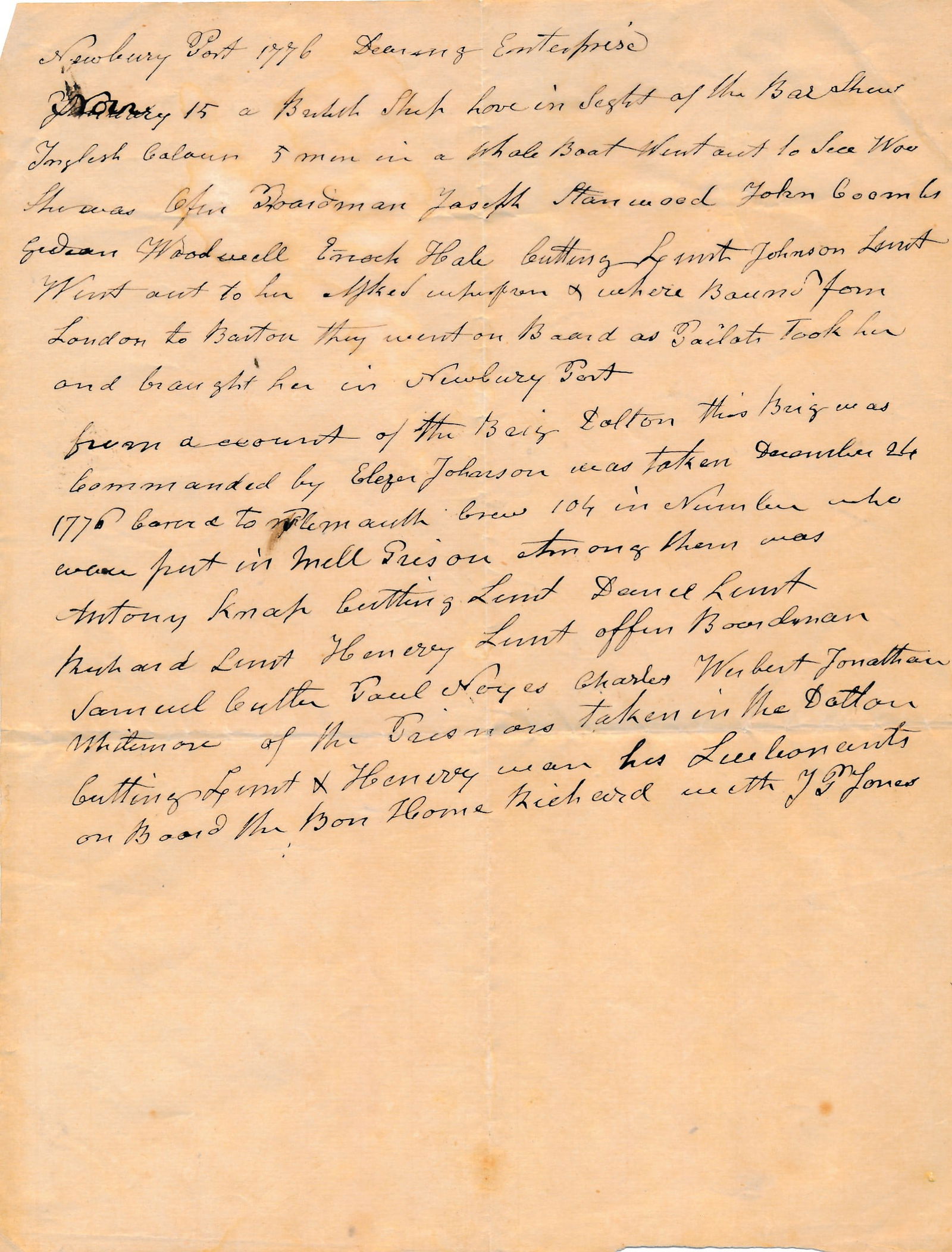 John Paul Jones documents for relief of heirs, etc. (1 of 12)